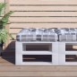 Palettenkissen Grau Karomuster 50x50x12 cm Stoff