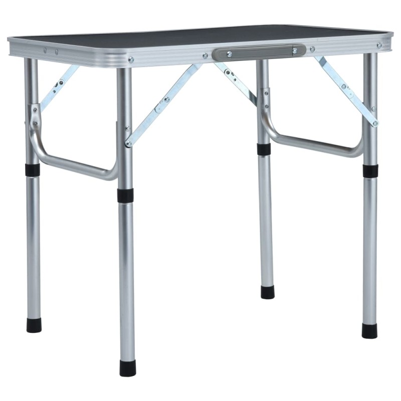 vidaXL Klappbarer Campingtisch Grau Aluminium 60x45 cm vidaXL Klappbarer Campingtisch Grau Aluminium 60x45 cm