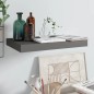 vidaXL Schwebendes Wandregal Hochglanz-Grau 40x23x3,8 cm MDF vidaXL Schwebendes Wandregal Hochglanz-Grau 40x23x3,8 cm MDF