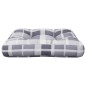 Palettenkissen Grau Karomuster 50x50x12 cm Stoff