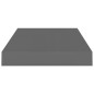 vidaXL Schwebendes Wandregal Hochglanz-Grau 40x23x3,8 cm MDF vidaXL Schwebendes Wandregal Hochglanz-Grau 40x23x3,8 cm MDF
