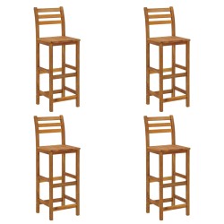 vidaXL Barhocker 4 Stk. Massivholz Akazie 