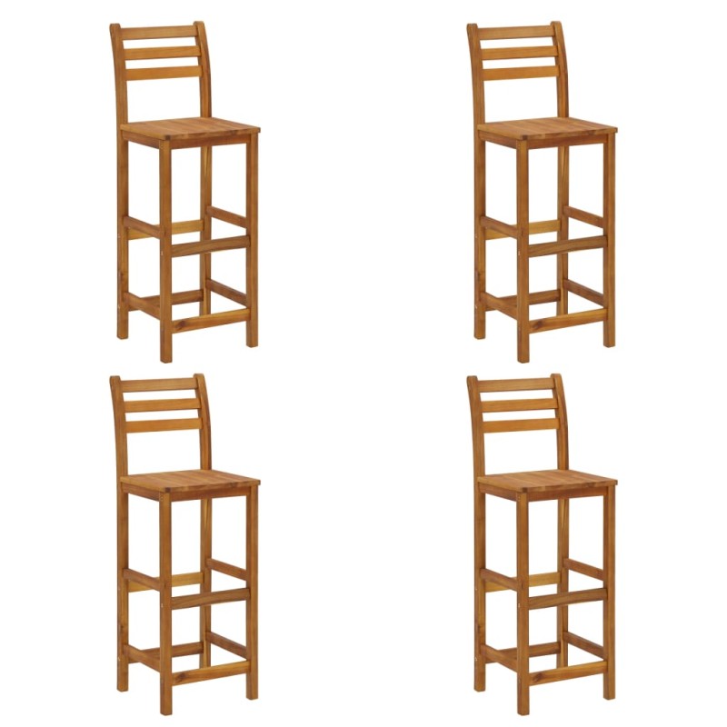 vidaXL Barhocker 4 Stk. Massivholz Akazie vidaXL Barhocker 4 Stk. Massivholz Akazie