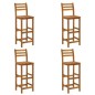 vidaXL Barhocker 4 Stk. Massivholz Akazie vidaXL Barhocker 4 Stk. Massivholz Akazie