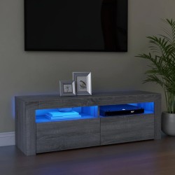vidaXL TV-Schrank mit LED-Leuchten Grau Sonoma 120x35x40 cm