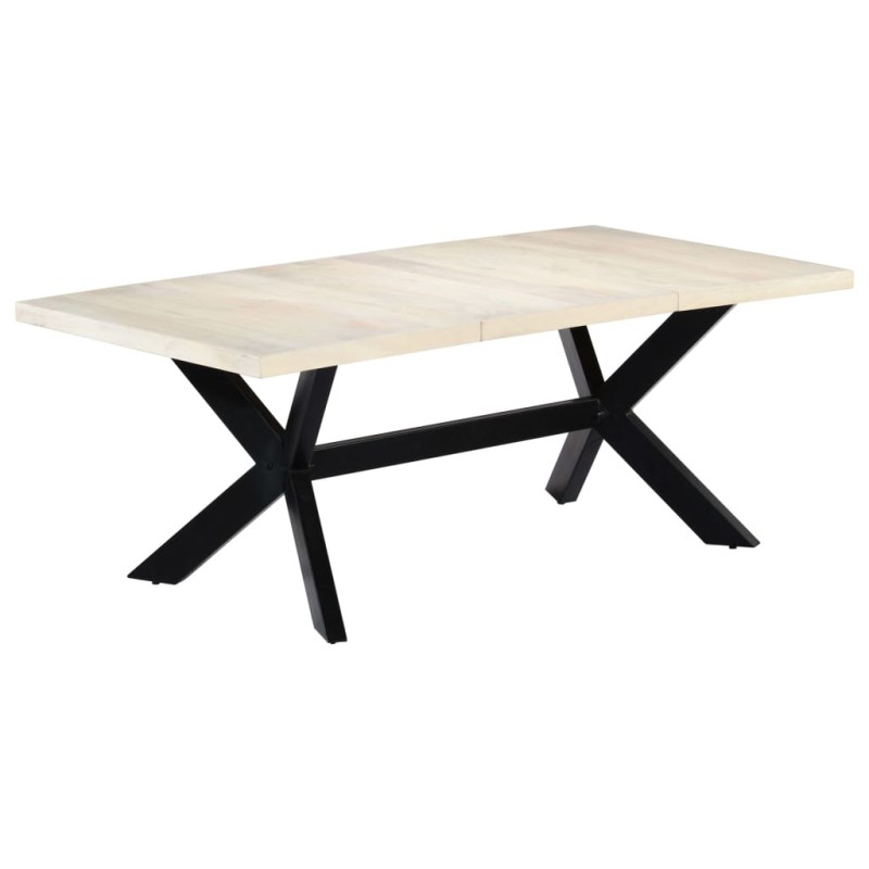 vidaXL Esstisch Weiß 200×100×75 cm Massivholz Mango vidaXL Esstisch Weiß 200×100×75 cm Massivholz Mango