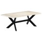vidaXL Esstisch Weiß 200×100×75 cm Massivholz Mango vidaXL Esstisch Weiß 200×100×75 cm Massivholz Mango