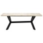 vidaXL Esstisch Weiß 200×100×75 cm Massivholz Mango vidaXL Esstisch Weiß 200×100×75 cm Massivholz Mango