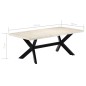 vidaXL Esstisch Weiß 200×100×75 cm Massivholz Mango vidaXL Esstisch Weiß 200×100×75 cm Massivholz Mango