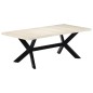 vidaXL Esstisch Weiß 200×100×75 cm Massivholz Mango vidaXL Esstisch Weiß 200×100×75 cm Massivholz Mango