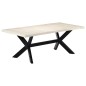 vidaXL Esstisch Weiß 200×100×75 cm Massivholz Mango vidaXL Esstisch Weiß 200×100×75 cm Massivholz Mango