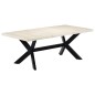 vidaXL Esstisch Weiß 200×100×75 cm Massivholz Mango vidaXL Esstisch Weiß 200×100×75 cm Massivholz Mango