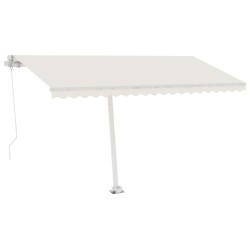vidaXL Gelenkarmmarkise mit Pfosten 400x300 cm Creme