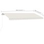 vidaXL Gelenkarmmarkise mit Pfosten 400x300 cm Creme vidaXL Gelenkarmmarkise mit Pfosten 400x300 cm Creme