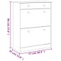 vidaXL Schuhschrank ALTA 77x35x96 cm Massivholz Kiefer vidaXL Schuhschrank ALTA 77x35x96 cm Massivholz Kiefer