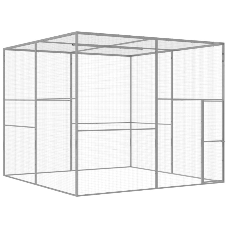 vidaXL Katzenkäfig 3x3x2,5 m Verzinkter Stahl vidaXL Katzenkäfig 3x3x2,5 m Verzinkter Stahl