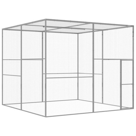 vidaXL Katzenkäfig 3x3x2,5 m Verzinkter Stahl