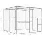 vidaXL Katzenkäfig 3x3x2,5 m Verzinkter Stahl vidaXL Katzenkäfig 3x3x2,5 m Verzinkter Stahl