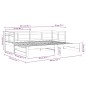 vidaXL Tagesbett Ausziehbar Honigbraun Massivholz Kiefer 2x(90x200) cm vidaXL Tagesbett Ausziehbar Honigbraun Massivholz Kiefer 2x(90x200) cm