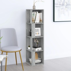 vidaXL Eckregal Grau Sonoma 33x33x132 cm Holzwerkstoff