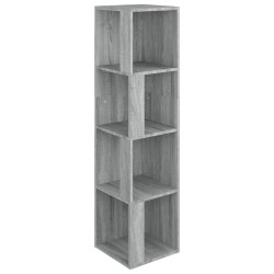 vidaXL Eckregal Grau Sonoma 33x33x132 cm Holzwerkstoff