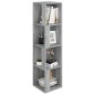 vidaXL Eckregal Grau Sonoma 33x33x132 cm Holzwerkstoff vidaXL Eckregal Grau Sonoma 33x33x132 cm Holzwerkstoff