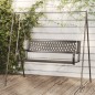 vidaXL Hollywoodschaukel 125 cm Stahl und Kunststoff Schwarz vidaXL Hollywoodschaukel 125 cm Stahl und Kunststoff Schwarz