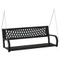 vidaXL Hollywoodschaukel 125 cm Stahl und Kunststoff Schwarz vidaXL Hollywoodschaukel 125 cm Stahl und Kunststoff Schwarz