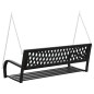 vidaXL Hollywoodschaukel 125 cm Stahl und Kunststoff Schwarz vidaXL Hollywoodschaukel 125 cm Stahl und Kunststoff Schwarz