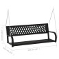 vidaXL Hollywoodschaukel 125 cm Stahl und Kunststoff Schwarz vidaXL Hollywoodschaukel 125 cm Stahl und Kunststoff Schwarz