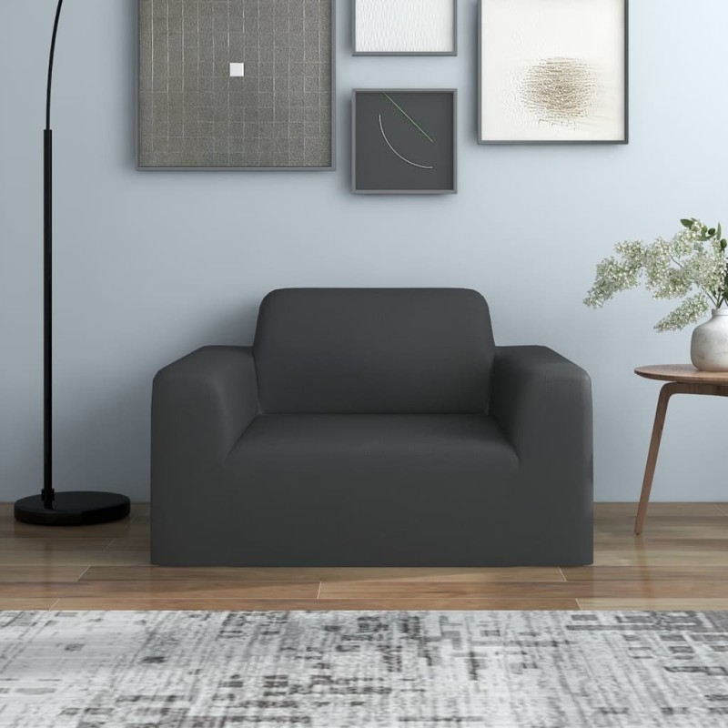 vidaXL Stretch-Sofahusse Anthrazit Polyester-Jersey vidaXL Stretch-Sofahusse Anthrazit Polyester-Jersey