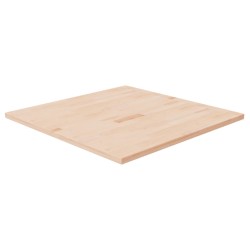 vidaXL Tischplatte Quadratisch 80x80x2,5 cm Eichenholz Unbehandelt