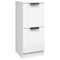 vidaXL Sideboard Hochglanz-Weiß 30x30x70 cm Holzwerkstoff vidaXL Sideboard Hochglanz-Weiß 30x30x70 cm Holzwerkstoff