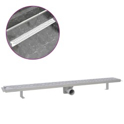 vidaXL Duschrinne 1030x140 mm Edelstahl Wellen-Design