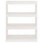 vidaXL Bücherregal Raumteiler Weiß 80x30x103,5 cm Massivholz Kiefer vidaXL Bücherregal Raumteiler Weiß 80x30x103,5 cm Massivholz Kiefer