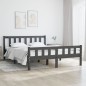 vidaXL Massivholzbett Grau 140x190 cm vidaXL Massivholzbett Grau 140x190 cm