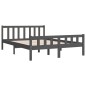 vidaXL Massivholzbett Grau 140x190 cm vidaXL Massivholzbett Grau 140x190 cm