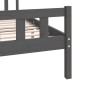 vidaXL Massivholzbett Grau 140x190 cm vidaXL Massivholzbett Grau 140x190 cm