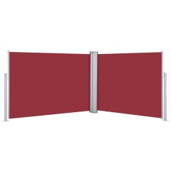 vidaXL Ausziehbare Seitenmarkise Rot 120 x 1000 cm
