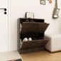 vidaXL Schuhschrank mit 2 Türen Räuchereiche 59x24x74 cm Holzwerkstoff vidaXL Schuhschrank mit 2 Türen Räuchereiche 59x24x74 cm Holzwerkstoff