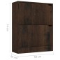 vidaXL Schuhschrank mit 2 Türen Räuchereiche 59x24x74 cm Holzwerkstoff vidaXL Schuhschrank mit 2 Türen Räuchereiche 59x24x74 cm Holzwerkstoff