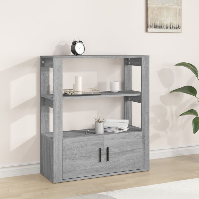 vidaXL Sideboard Grau Sonoma 80x30x90 cm Holzwerkstoff vidaXL Sideboard Grau Sonoma 80x30x90 cm Holzwerkstoff