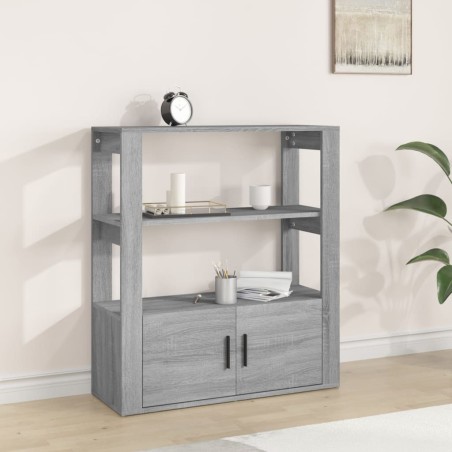 vidaXL Sideboard Grau Sonoma 80x30x90 cm Holzwerkstoff