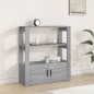 vidaXL Sideboard Grau Sonoma 80x30x90 cm Holzwerkstoff vidaXL Sideboard Grau Sonoma 80x30x90 cm Holzwerkstoff