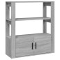 vidaXL Sideboard Grau Sonoma 80x30x90 cm Holzwerkstoff vidaXL Sideboard Grau Sonoma 80x30x90 cm Holzwerkstoff