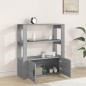 vidaXL Sideboard Grau Sonoma 80x30x90 cm Holzwerkstoff vidaXL Sideboard Grau Sonoma 80x30x90 cm Holzwerkstoff