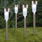 HI LED Solar Gartenleuchte 4 Stk. Edelstahl 36 cm HI LED Solar Gartenleuchte 4 Stk. Edelstahl 36 cm