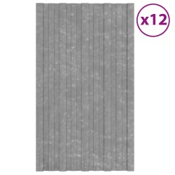 vidaXL Dachpaneele 12 Stk. Verzinkter Stahl Silbern 80x45 cm