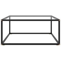 vidaXL Couchtisch Schwarz mit Hartglas 80x80x35 cm