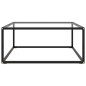 vidaXL Couchtisch Schwarz mit Hartglas 80x80x35 cm